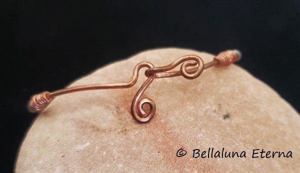 Raw Copper and Stainless Steel Bracelet