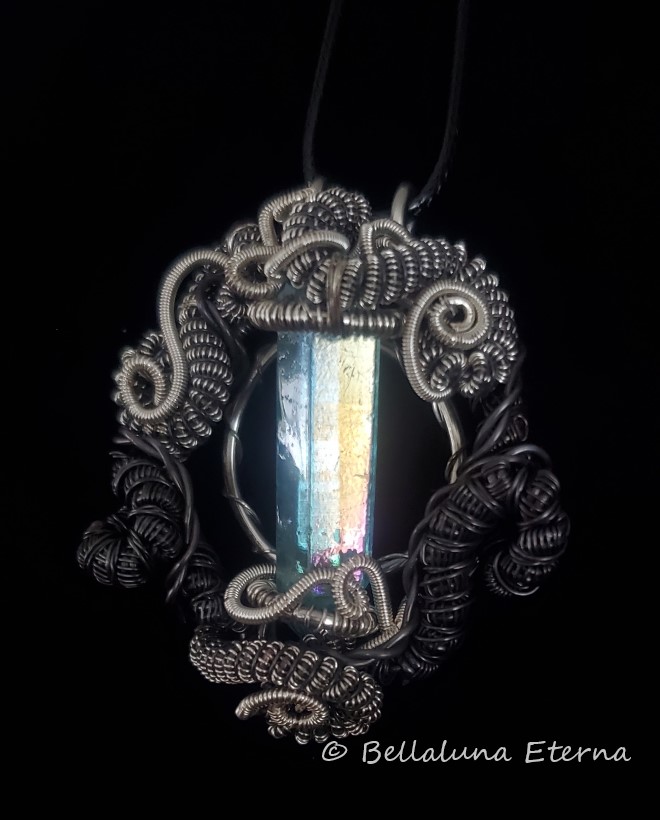 Aqua Aura Crystal Pendant