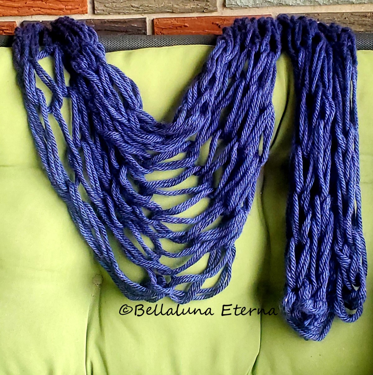 Chunky Navy Blue Scarf Shrug